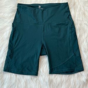 Teal workout biker shorts